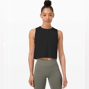 Sculpted Cropped Tank